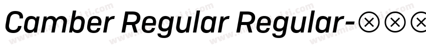 Camber Regular Regular字体转换
